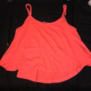 Bright orange crop top tank
